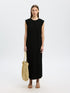 Selected Femme Halley shoulderpad ankle dress black